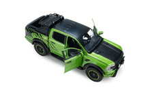 Indlæs billede til gallerivisning FORD USA RANGER RAPTOR PICK-UP DOUBLE CABINE 2024 GREEN BLACK 1:18