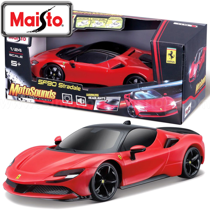 FERRARI SF90 STRADALE HYBRID 1000hp 2019 RED 1:24 fra Maisto