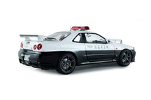 Indlæs billede til gallerivisning NISSAN SKYLINE 34 GT-R (BNR34) JAPAN POLICE 2019 WHITE BLACK 1:18