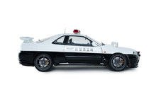 Indlæs billede til gallerivisning NISSAN SKYLINE 34 GT-R (BNR34) JAPAN POLICE 2019 WHITE BLACK 1:18