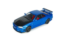 Indlæs billede til gallerivisning NISSAN SKYLINE GT-R (R34) Z-TUNE 1998 BAYSIDE BLUE 1:43