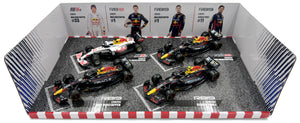 FORMEL 1 RED BULL SET 4X RB16B N.33 + RB18 N.1 + RB19 N.1 + RB19 N.11 1:43