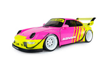 Indlæs billede til gallerivisning PORSCHE 911 993 RWB BODYKIT COUPE 2024 PINK YELLOW 1:18
