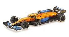 Indlæs billede til gallerivisning McLAREN F1 MCL35L TEAM MCLAREN N 4 2nd ITALY GP 2021 LANDO NORRIS ORANGE LIGHT BLUE 1:43