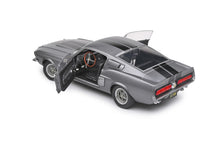 Indlæs billede til gallerivisning FORD USA MUSTANG SHELBY GT500 COUPE 1967 GREY MET BLACK 1:18