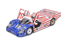 Indlæs billede til gallerivisning PORSCHE 956 2.6L TURBO TEAM JOEST RACING N 8 3rd 24h LE MANS 1986 G.FOLLMER - J.MORTON - K.MILLER WHITE RED BLUE 1:18