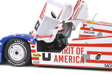 Indlæs billede til gallerivisning PORSCHE 956 2.6L TURBO TEAM JOEST RACING N 8 3rd 24h LE MANS 1986 G.FOLLMER - J.MORTON - K.MILLER WHITE RED BLUE 1:18