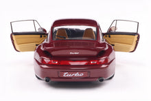 Indlæs billede til gallerivisning Porsche 911 (993) TURBO 1997 mørk rød metallic 1:18