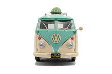 Indlæs billede til gallerivisning VOLKSWAGEN T1 VAN KOOL COMBI WITH TRAILER 1950 LIGHT BLUE WHITE 1:18