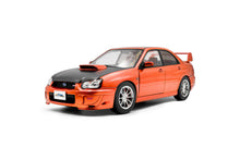 Indlæs billede til gallerivisning SUBARU IMPREZA WRX STi 2003 ORANGE BLACK 1:18