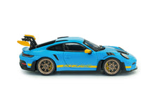 Indlæs billede til gallerivisning PORSCHE 911 992 GT3 RS COUPE TRIBUTE 24h DAYTONA 2023 LIGHT BLUE YELLOW 1:43