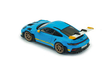 Indlæs billede til gallerivisning PORSCHE 911 992 GT3 RS COUPE TRIBUTE 24h DAYTONA 2023 LIGHT BLUE YELLOW 1:43