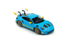 Indlæs billede til gallerivisning PORSCHE 911 992 GT3 RS COUPE TRIBUTE 24h DAYTONA 2023 LIGHT BLUE YELLOW 1:43