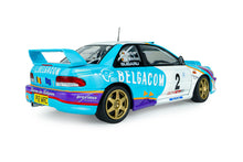 Indlæs billede til gallerivisning SUBARU IMPREZA WRC99 TEAM BELGACOM (night version) N 2 4th RALLY BELGIUM WESTHOEK YPRES 1998 JEAN MARC FORTIN - GREGOIRE DE MEVIUS LIGHT BLUE WHITE 1:18