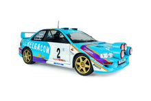 Indlæs billede til gallerivisning SUBARU IMPREZA WRC99 TEAM BELGACOM (night version) N 2 4th RALLY BELGIUM WESTHOEK YPRES 1998 JEAN MARC FORTIN - GREGOIRE DE MEVIUS LIGHT BLUE WHITE 1:18
