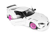 Indlæs billede til gallerivisning TOYOTA GR SUPRA LIBERTY WALK BODY KIT COUPE 2025 WHITE MET 1:18
