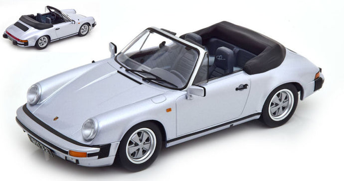 PORSCHE 911 CARRERA 3.2 CONVERTIBLE 1988 SILVER 1:18