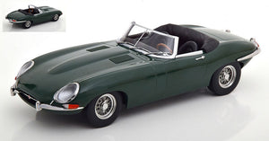 JAGUAR E-TYPE CONVERTIBLE OPEN SERIES 1 1961 DARK GREEN 1:18