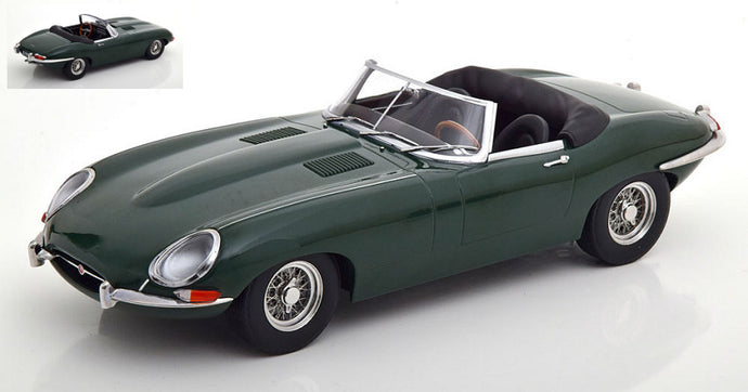 JAGUAR E-TYPE CONVERTIBLE OPEN SERIES 1 1961 DARK GREEN 1:18