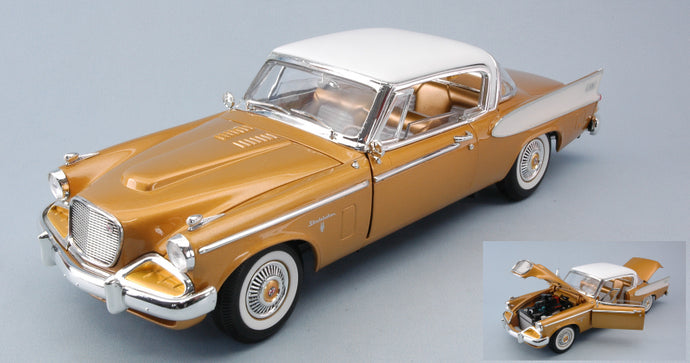 STUDEBAKER GOLDEN HAWK 1958 GOLD W/WHITE ROOF  1:18
