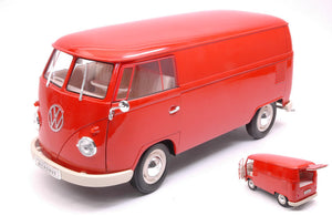 VW T1 BUS 1963 PANEL VAN RED 1:18