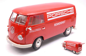VW T1 BUS 1963 PANEL VAN "PORSCHE RENNDIENST" 1:18