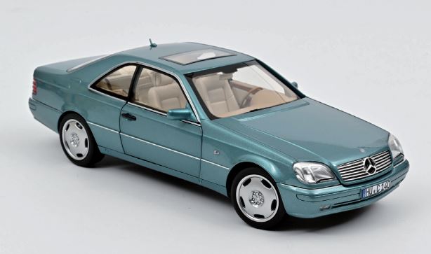 MERCEDES CL600 COUPE' 1997 BLUE METALLIC 1:18