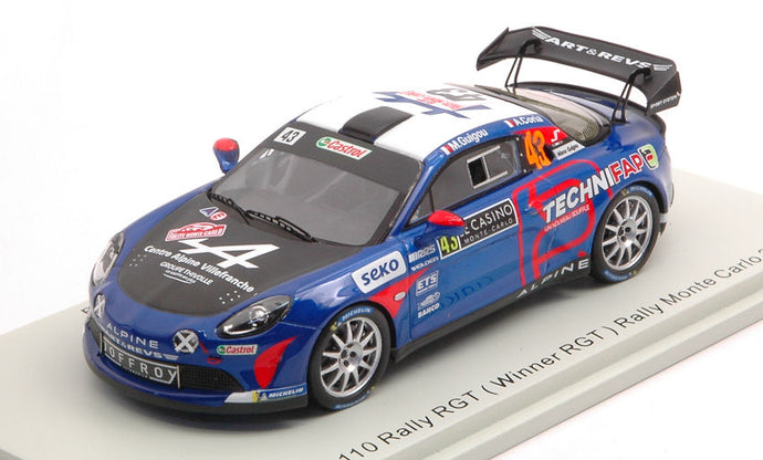 ALPINE A110 N.43 RALLY MONTE CARLO 2021 WINN.R-GT E.GUIGOU-A.CORIA 1:43