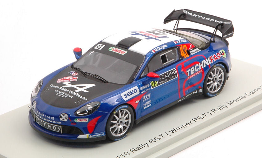 ALPINE A110 N.43 RALLY MONTE CARLO 2021 WINN.R-GT E.GUIGOU-A.CORIA 1:43