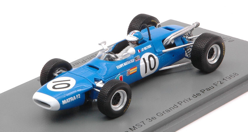 MATRA MS7 N.10 3e GRAND PRIX DE PAU F2 1968 JEAN-PIERRE BELTOISE 1:43