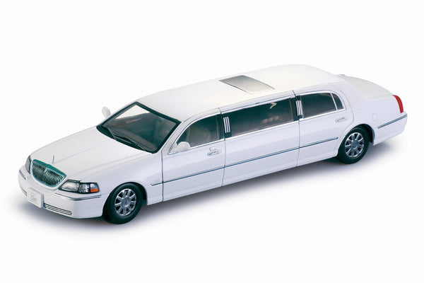 LINCOLN TOWN CAR LIMOUSINE 2003 WHITE 1:18