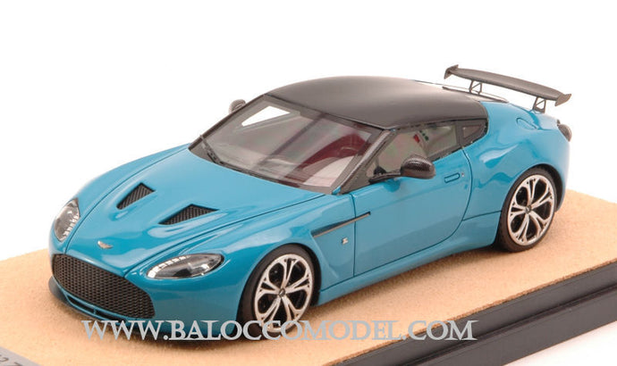 ASTON MARTIN V12 ZAGATO 2012 BABY BLU W/BLACK ROOF ED.LIM.PCS 10 1:43