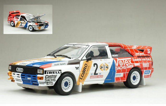 AUDI QUATTRO A1 N.2 WINNER RALLY HUNSRUECK 1984 H.DEMUTH-W.LUX 1:18