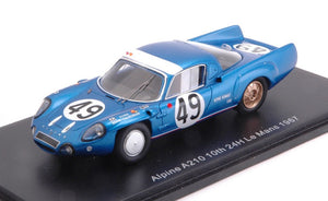 ALPINE A210 N.49 10th LM 1967 A.DE CORTANZE-A.LE GUELLEC 1:43