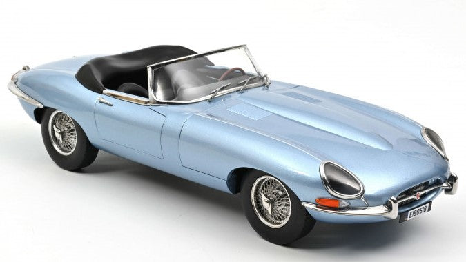 JAGUAR E-TYPE CABRIOLET 1962 BLUE METALLIC 1:12