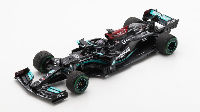 MERCEDES F1 W12 E LEWIS HAMILTON 2021 N.44 WINNER RUSSIAN GP W/PIT 1:18