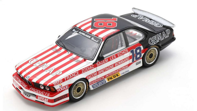 BMW 635 CSi N.18 CHAMPIONNAT DE FRANCE PROD.1985 PHILIPPE GURDJAN 1:43