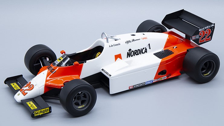 ALFA ROMEO 183T N.22 GERMAN GP 1983 DE CESARIS 1:18