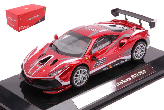 	
FERRARI 488 CHALLENGE EVO 2020 N.28 RACING SERIES METALLIC RED 1:43