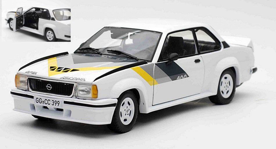 OPEL ASCONA 400 1982 WHITE/YELLOW/GREY/BLACK 1:18