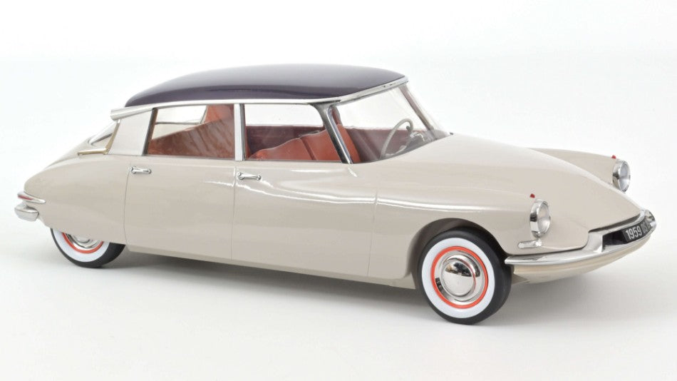 CITROEN DS 19 1959 GRIS ROSE' & AUBERGINE 1:12