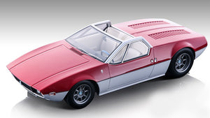 DE TOMASO MANGUSTA SPYDER 1966 MET.RED/SILVER 1:18