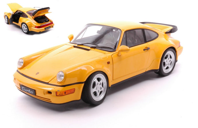 PORSCHE 964 TURBO 1989 YELLOW 1:18