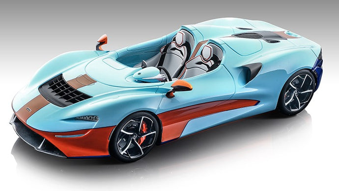 MCLAREN ELVA 2020 ORANGE BLUE 1:18