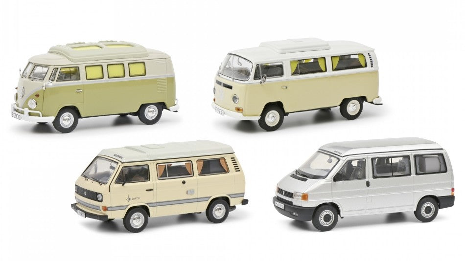 VOLKSWAGEN SET 4 CAMPER T1B/T2A/T3A/T4A 1:43