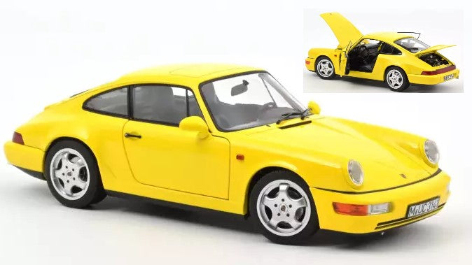 PORSCHE 911 CARRERA 2 1992 YELLOW LIMITED EDITION 1:18