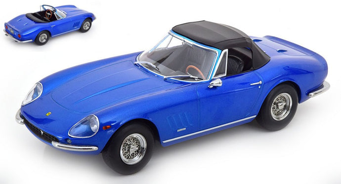 FERRARI 275 GTB4 NART SPYDER REMOVABLE SOFT TOP 1967 METALLIC BLUE 1:18
