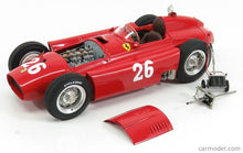 Indlæs billede til gallerivisning FERRARI F1  D50 LONG NOSE N 26 2nd MONZA ITALY GP FANGIO 1956 WORLD CHAMPION (AFTER LAP 32 WITH THE COLLINS CAR) RED