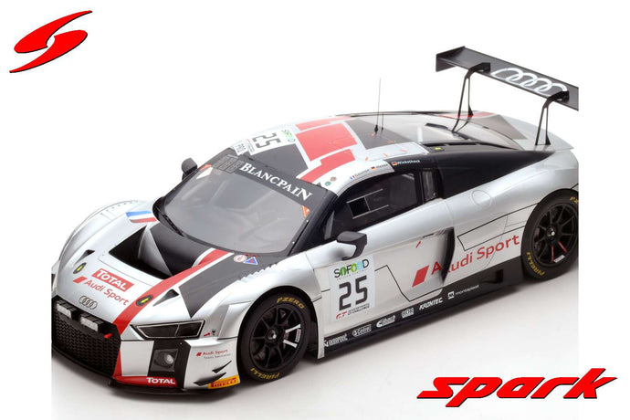 AUDI R8 LMS TEAM AUDI SPORT SAINTELOC N 25 WINNER 24h SPA 2017 C.HAASE - J.GOUNON - M.WINKELHOCK SILVER BLACK