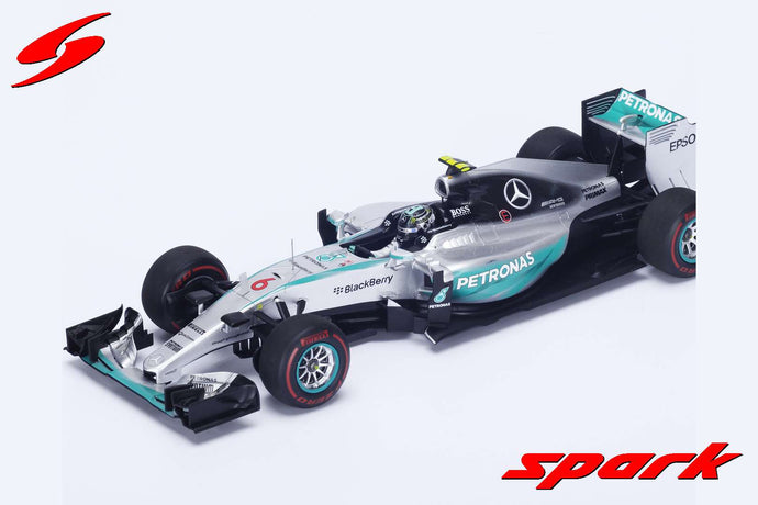 MERCEDES GP F1  W06 AMG PETRONAS HYBRID N 6 WINNER MONACO GP 2015 N.ROSBERG  SILVER GREEN
